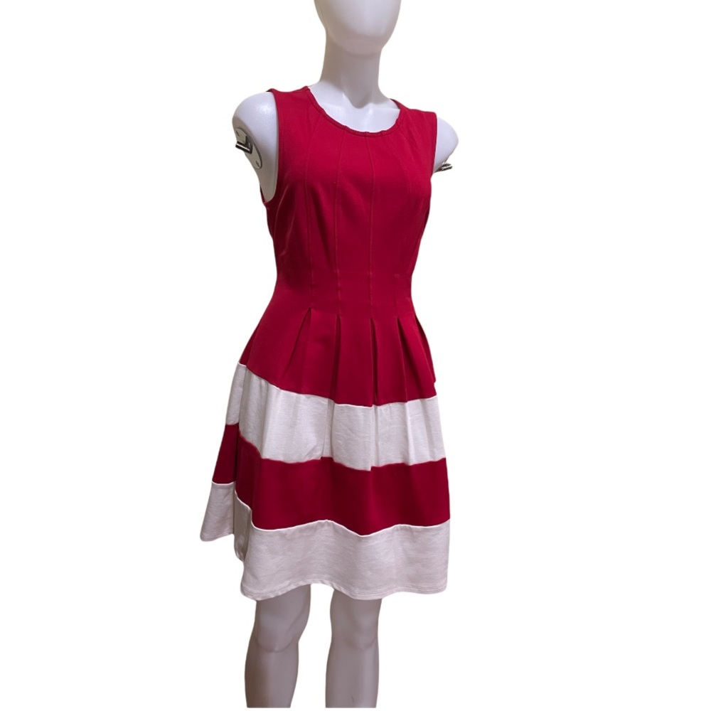 Red & White Striped Dress